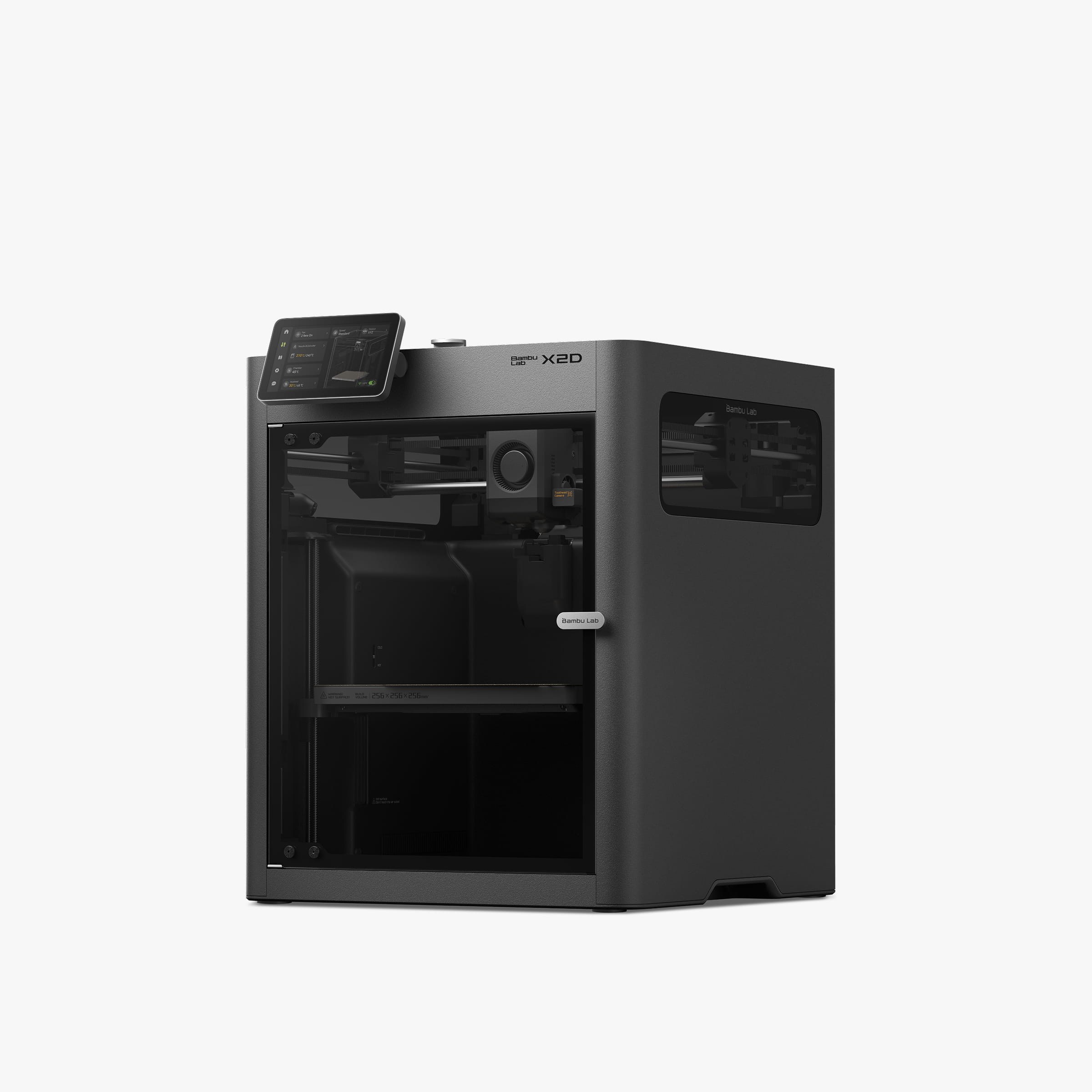 Bambu Lab X2D 3D-Drucker mit zwei Düsen, geschlossenes Gehäuse (Herstellerbild)